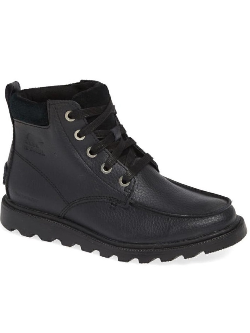 Sorel Madson Moc Toe Men’s Black Waterproof Ankle Boots Size US 5